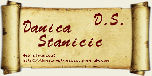 Danica Staničić vizit kartica